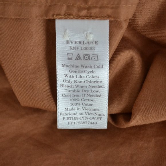 Everlane Shirt Womens Size 2 Long Sleeve 100% Cotton Button Front Minimalist - Picture 3 of 9